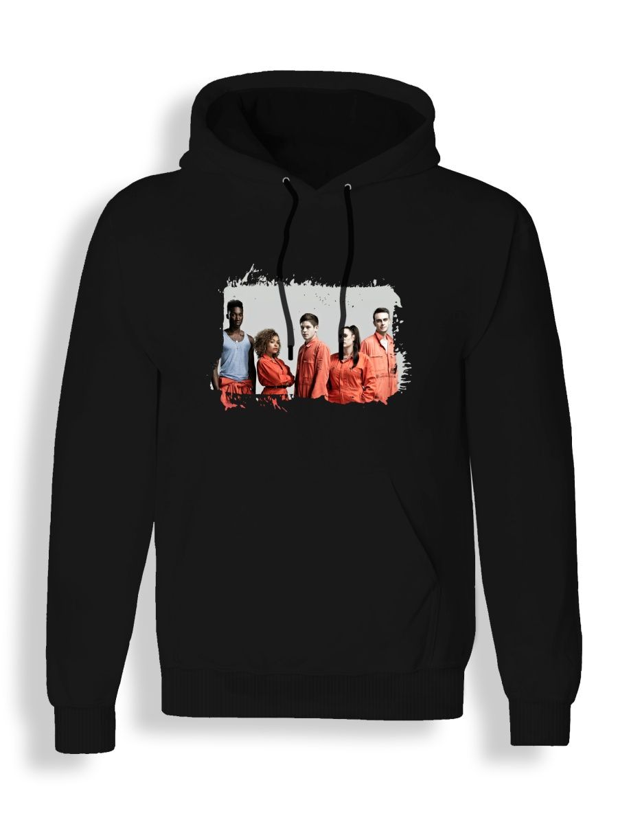 Худи унисекс СувенирShop Отбросы/Misfits/Сериал 15 черное 3XL