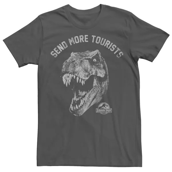 Мужская футболка «Тираннозавр из Парка Юрского периода» призывает присылать больше туристов Licensed Character
