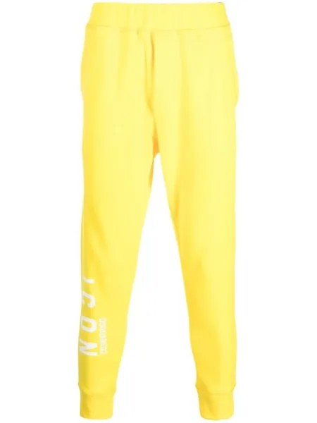 Dsquared2 спортивные брюки Icon с логотипом, желтый