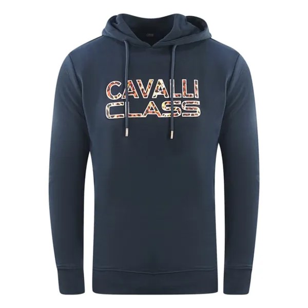 Толстовка морского цвета с логотипом Cavalli class Cavalli Class, синий
