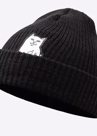 Шапка RIPNDIP Lord Nermal Ribbed Beanie Black 2021