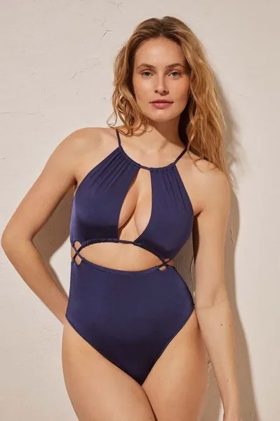 Сплошной купальник LOTUS women'secret, темно-синий