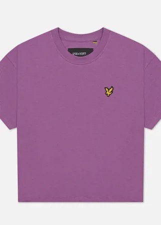 Женская футболка Lyle & Scott Cropped, цвет фиолетовый, размер L