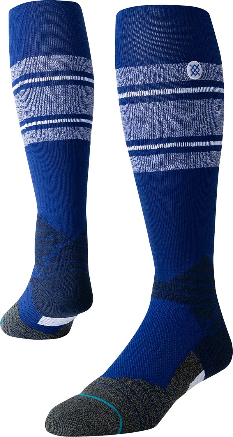 Бейсбольные носки Stance для взрослых MLB Diamond Pro Stripe, белый/синий