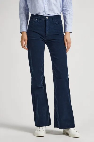 Укороченные джинсы с высокой талией Pepe Jeans London, синий