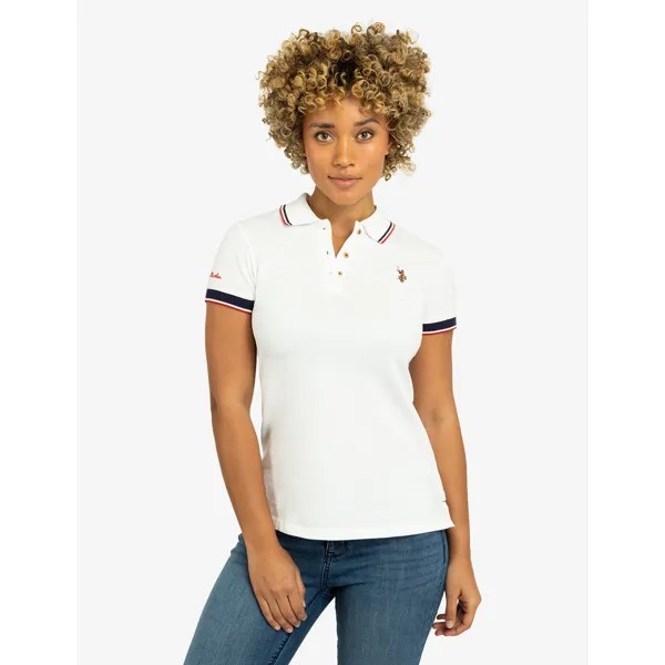 Футболка-поло U.S. Polo Assn. Signature Stripe Tipped, белый