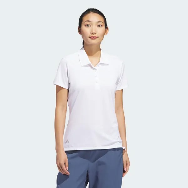 Ultimate365 Однотонная рубашка поло с короткими рукавами Adidas, цвет White