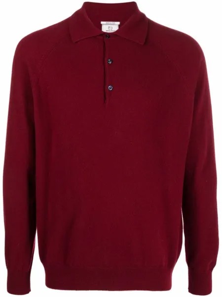 Woolrich кашемировая рубашка поло Luxe с длинными рукавами, красный