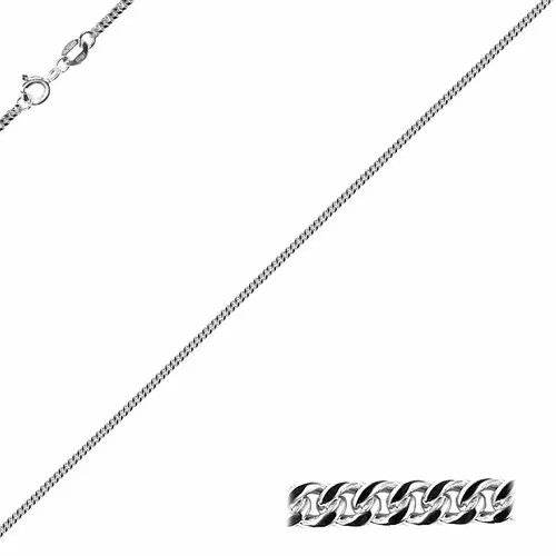 Браслет-цепочка Юверос, серебро, 925 проба, родирование, длина 18 см.