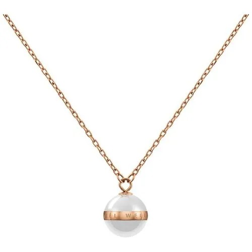 Колье Daniel Wellington, металл, керамика, длина 45 см, white