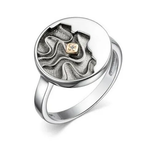 Кольцо АЛЬКОР, серебро, 925 проба, бриллиант, размер 17.5