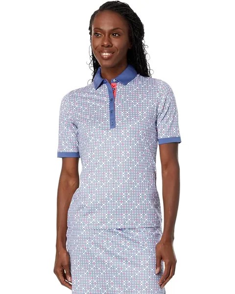 Поло Callaway Chevron Geo Short Sleeve, цвет Coastal Fjord