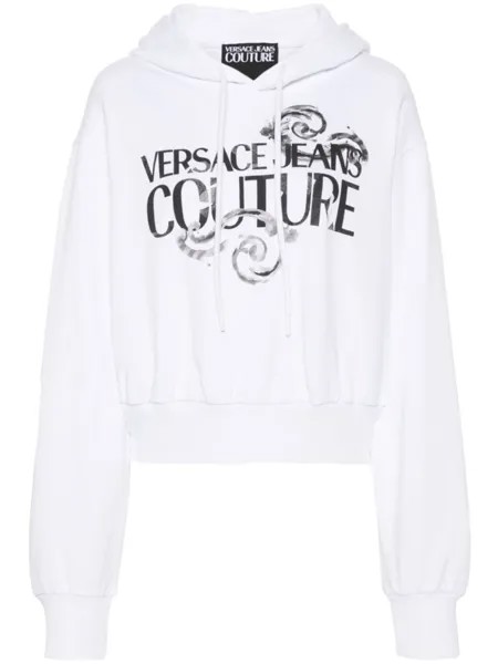 Versace Jeans Couture худи с логотипом Watercolour Couture, белый