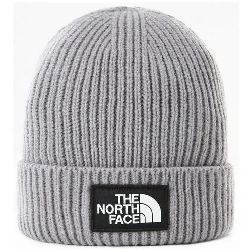 Шапка короткая North Face Logo Box Cuff Beanie sht Tradewind