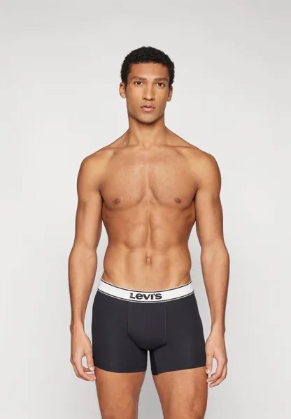 Трусы MEN VINTAGE HEATHER BOXER BRIEF ORGANIC 2PACK Levi's, черный