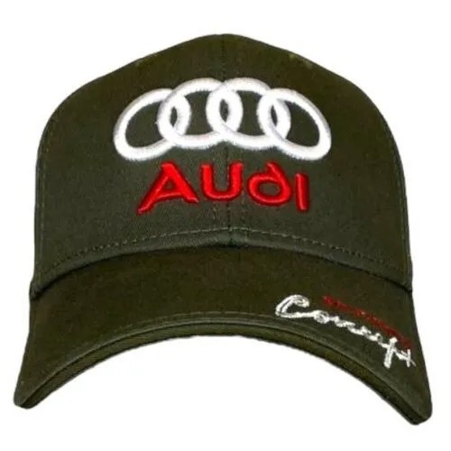 Бейсболка Audi Бейсболка Ауди кепка, размер 55-58, коричневый, хаки