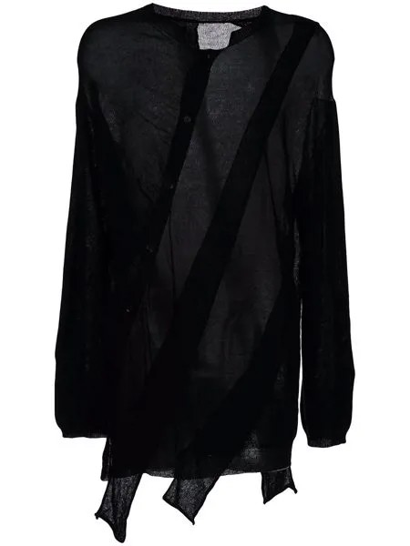 Yohji Yamamoto кардиган асимметричного кроя