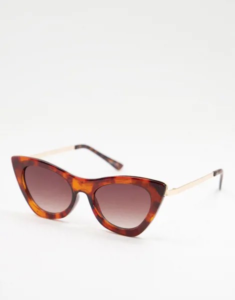Солнцезащитные очки «кошачий глаз» в классической черепаховой оправе Skinnydip-Коричневый цвет