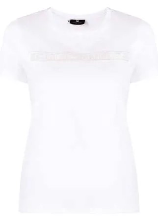 Elisabetta Franchi футболка с вышитым логотипом