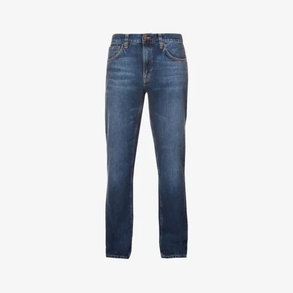 Джинсы прямого кроя Gritty Jackson классического кроя Nudie Jeans, синий