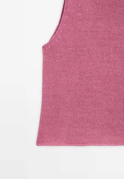 Топ Crew Neck Massimo Dutti, фуксия