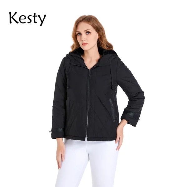 Женское зимнее пальто больших размеров KESTY, хлопковое утепленное пальто из кораллового флиса с капюшоном, теплая и ветрозащитная куртка