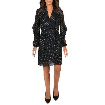 Rachel Rachel Roy Женское черное платье с запахом в горошек цвета слоновой кости 10 BHFO 7111