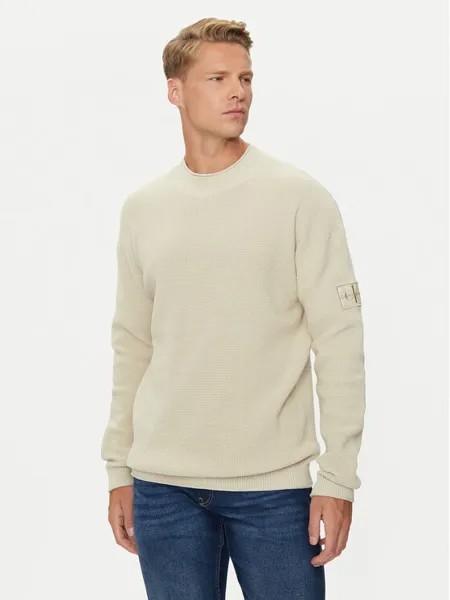 Свитер обычного кроя Calvin Klein Jeans, бежевый