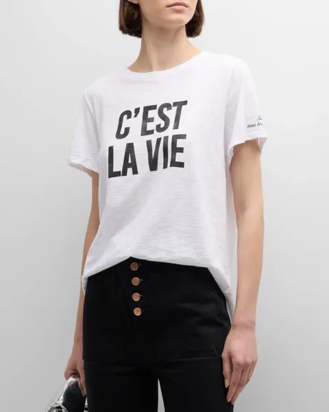 Хлопковая футболка с короткими рукавами C'est La Vie Cinq a Sept, цвет Whiteblack