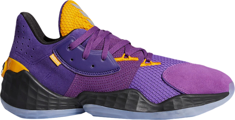 Кроссовки Adidas Harden Vol. 4 'Su Casa Mi Casa - Los Angeles Lakers', фиолетовый