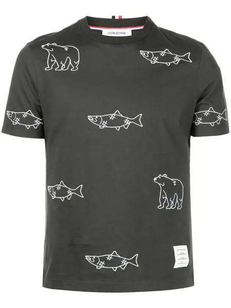 Thom Browne футболка с вышивкой