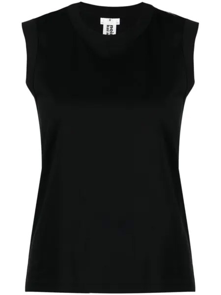 Топ с круглым вырезом Noir Kei Ninomiya, черный