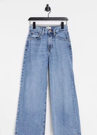Голубые джинсы с широкими штанинами и завышенной талией Only Petite Hope-Голубой