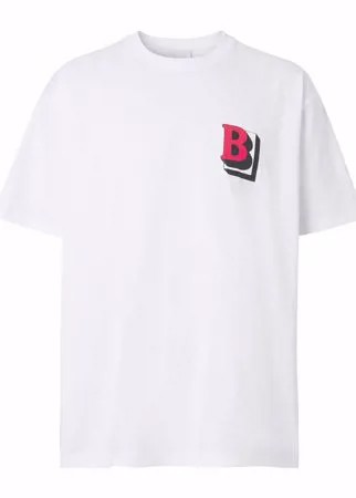 Burberry футболка оверсайз с графичным принтом