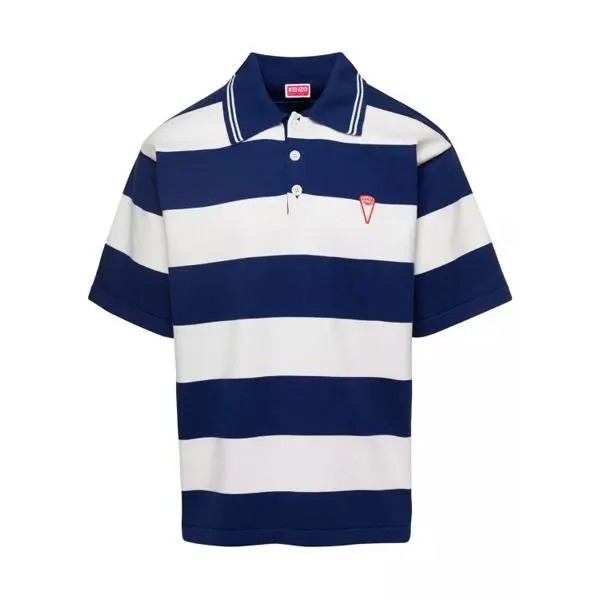 Футболка and blue oversize striped polo t-shirt in co Kenzo, белый