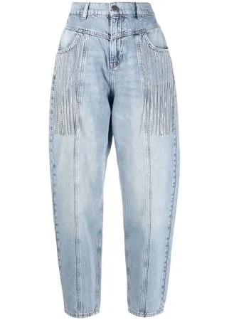 TWINSET укороченные джинсы с кристаллами