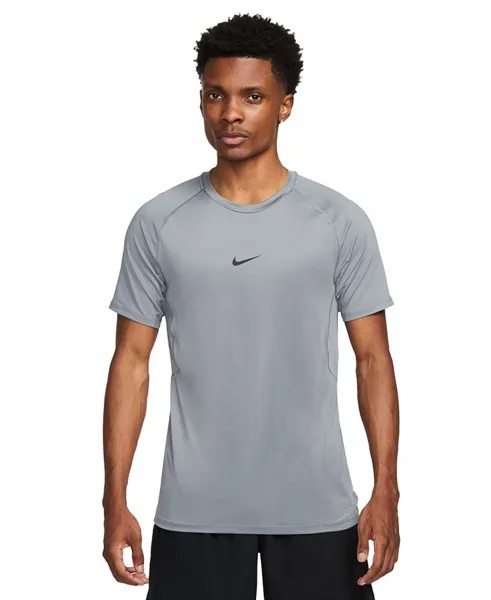 Мужская футболка Pro Slim-Fit Dri-FIT с короткими рукавами Nike, серый