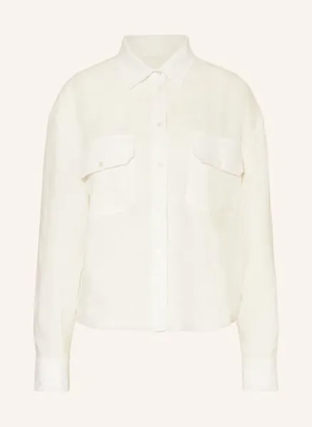 Блузка-рубашка эврика из льна Weekend Maxmara, белый