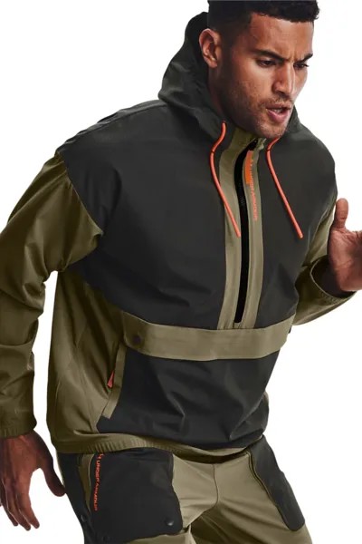 Спортивная куртка Rush с капюшоном Under Armour, коричневый