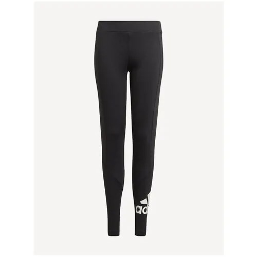 Легинсы adidas детские, пояс на резинке, размер 134, черный