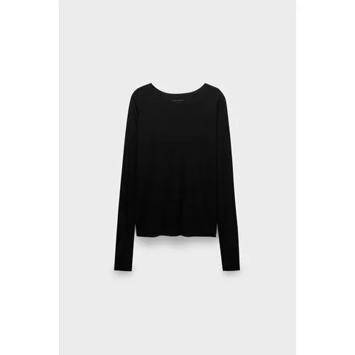 Лонгслив Andrea Ya'aqov double layer crewneck, размер 54, , чёрный