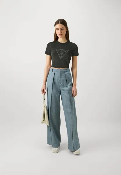 Футболка с принтом GO VINTAGE BABY TEE Guess Originals, черный