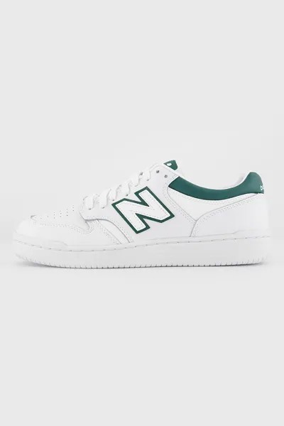 Туфли 480 из кожи с контрастным логотипом New Balance, зеленый