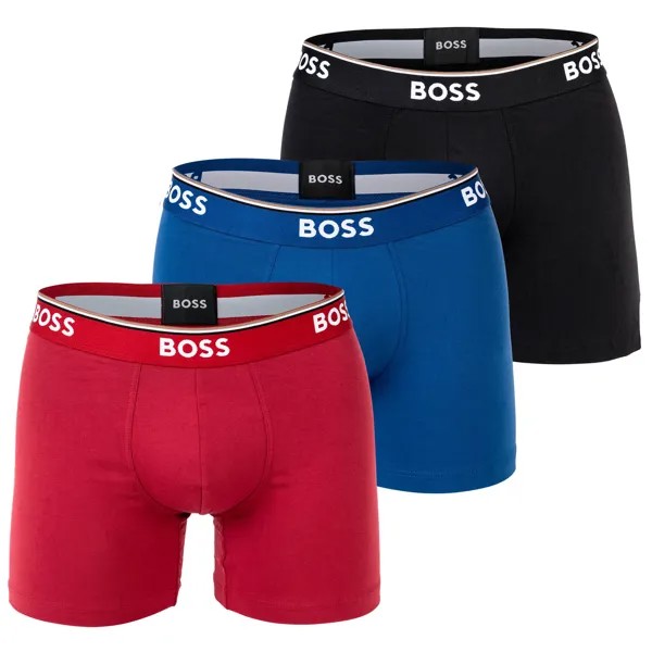 Боксеры BOSS Boxershort 3 шт, цвет Rot/Blau/Schwarz