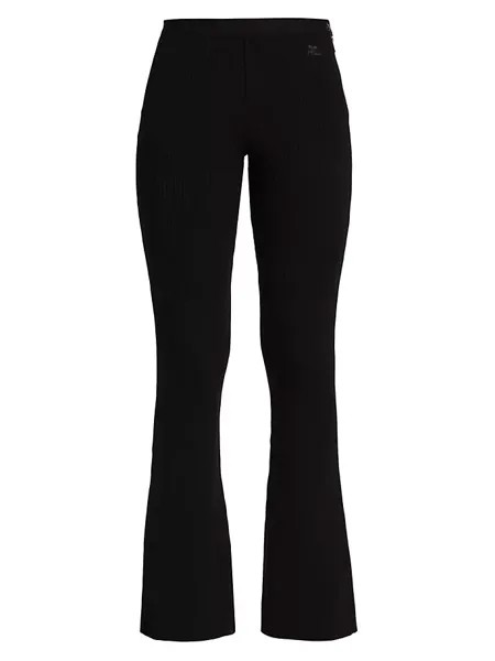 Расклешенные брюки ребристой вязки Re-Edition Courreges, черный