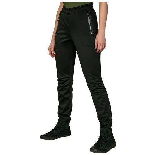 Беговые брюки CroSSSport, карманы, мембрана, размер 50, черный