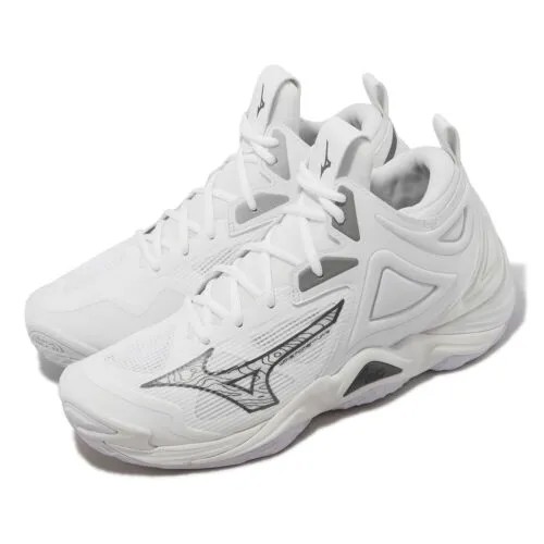 Mizuno Wave Momentum 3 Mid White Silver Мужская волейбольная спортивная обувь V1GA2317-51
