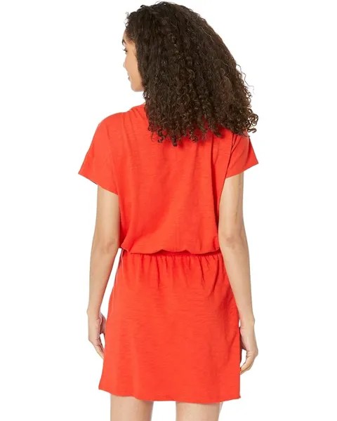 Платье Lilla P Smocked Dolman Sleeve Flame Modal Dress, цвет Cherry