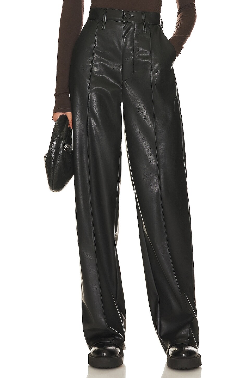 Туфли MOTHER High Waisted Pintuck Spinner Prep, черный