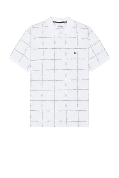 Рубашка Original Penguin Stripe Polo, цвет Bright White